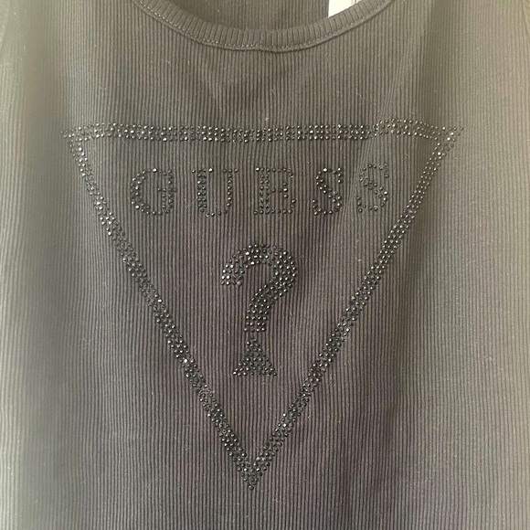 GUESS Sleek Black Tank Top - Picture 3 of 5